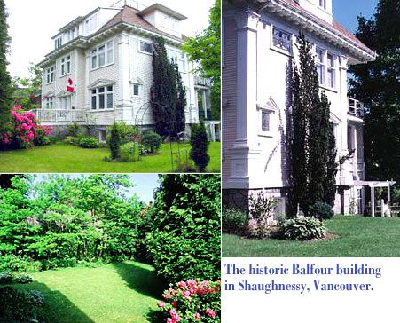 The historic Balfour building offerring bed and breakfast services in the Shanghnessy area of Vancouver, British Columbia Canada
