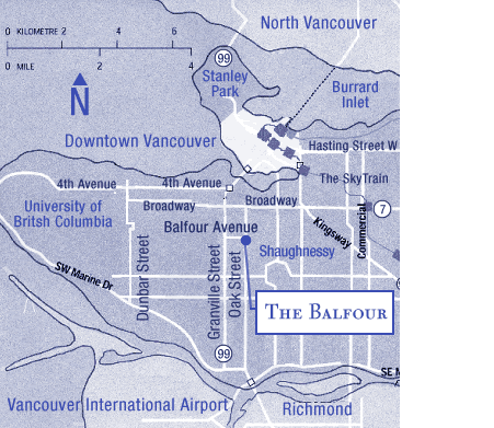 Vancouver BC map | downtown Vancouver map